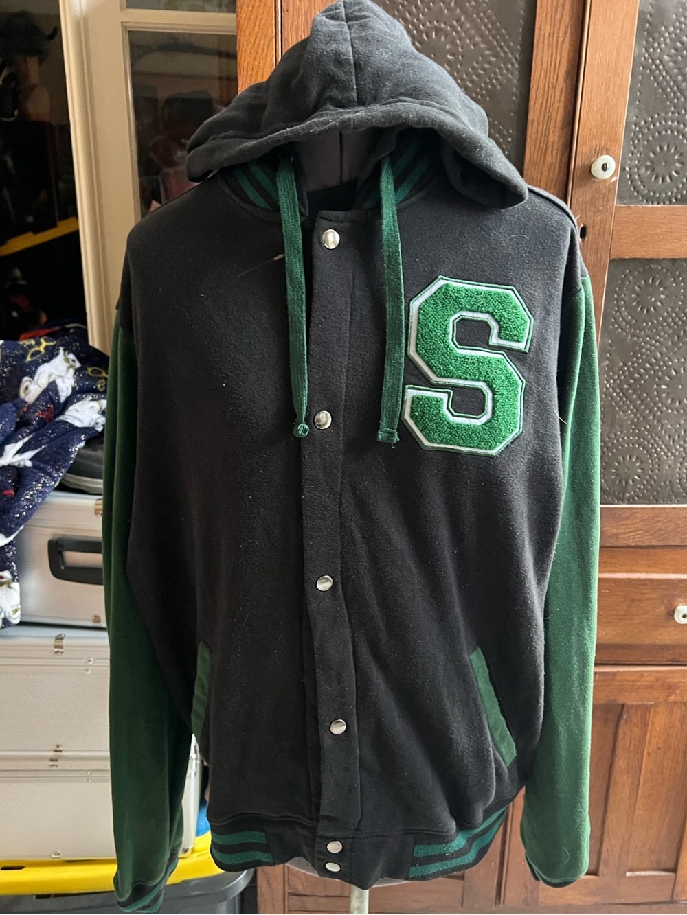 Harry Potter Slytherin Letterman Hoodie Jacket by Harry Potter size L